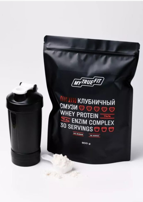 Коктейль протеиновый Клубничный смузи / 900 г / ТМ Mytruefit