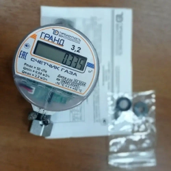 Счетчик газа Гранд 3,2 гайка/штуцер, резьба 1/2", струйный, универсальный, 2025 год