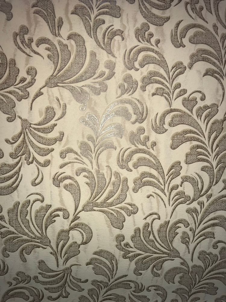 Обои ERISMANN-R винил вспененный на флизе 1,06х10м. Tweed листья песочные