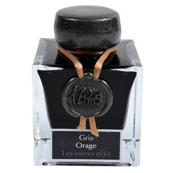 Чернила во флаконе Herbin Prestige 1670 50 мл Gris Orage темно-серые с золотыми блестками (15009JT)