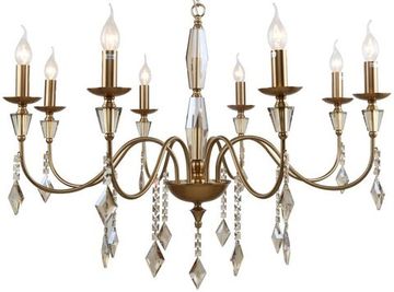 Люстра подвесная 8*Е14 1053/05/08P бронза Grace Stilfort