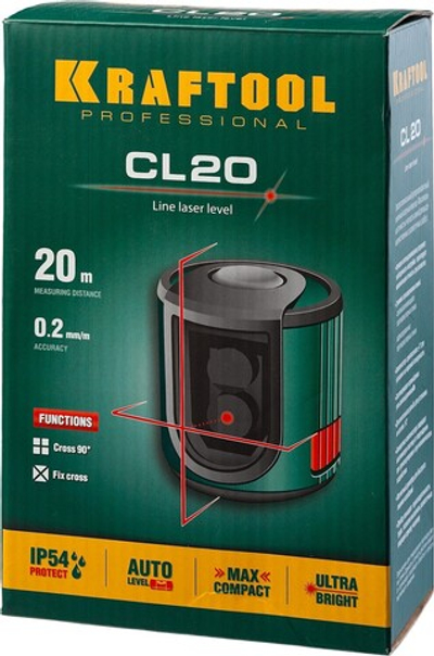 KRAFTOOL CL 20, лазерный нивелир (34700)