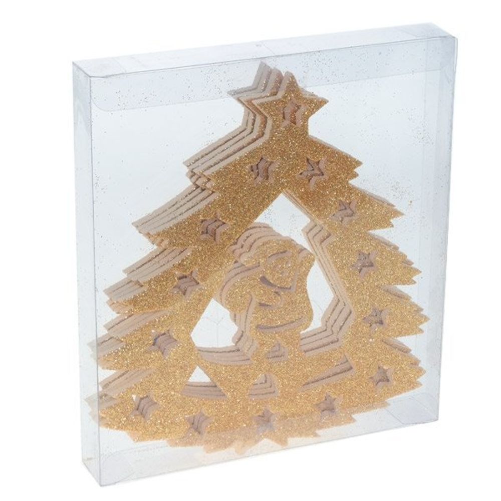 GAEM Набор из 4шт Украшение новогоднее "Елочка", L17 W20 H2,5 см