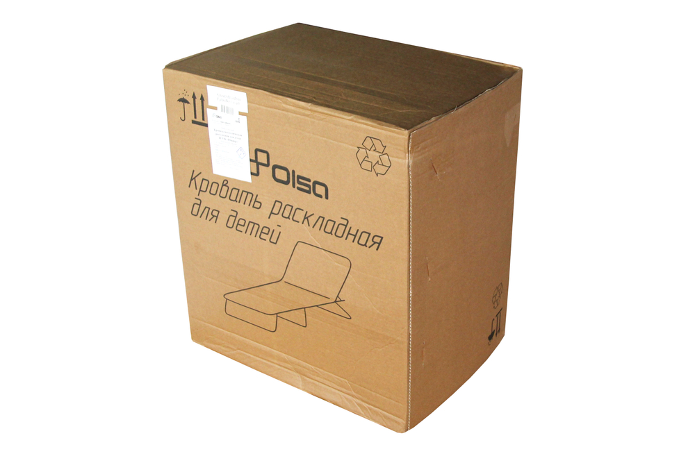 Кровать раскладная Юниор жесткая арт.С89/89 (цвет ткани бежевый рис.город (4 шт. в уп.)