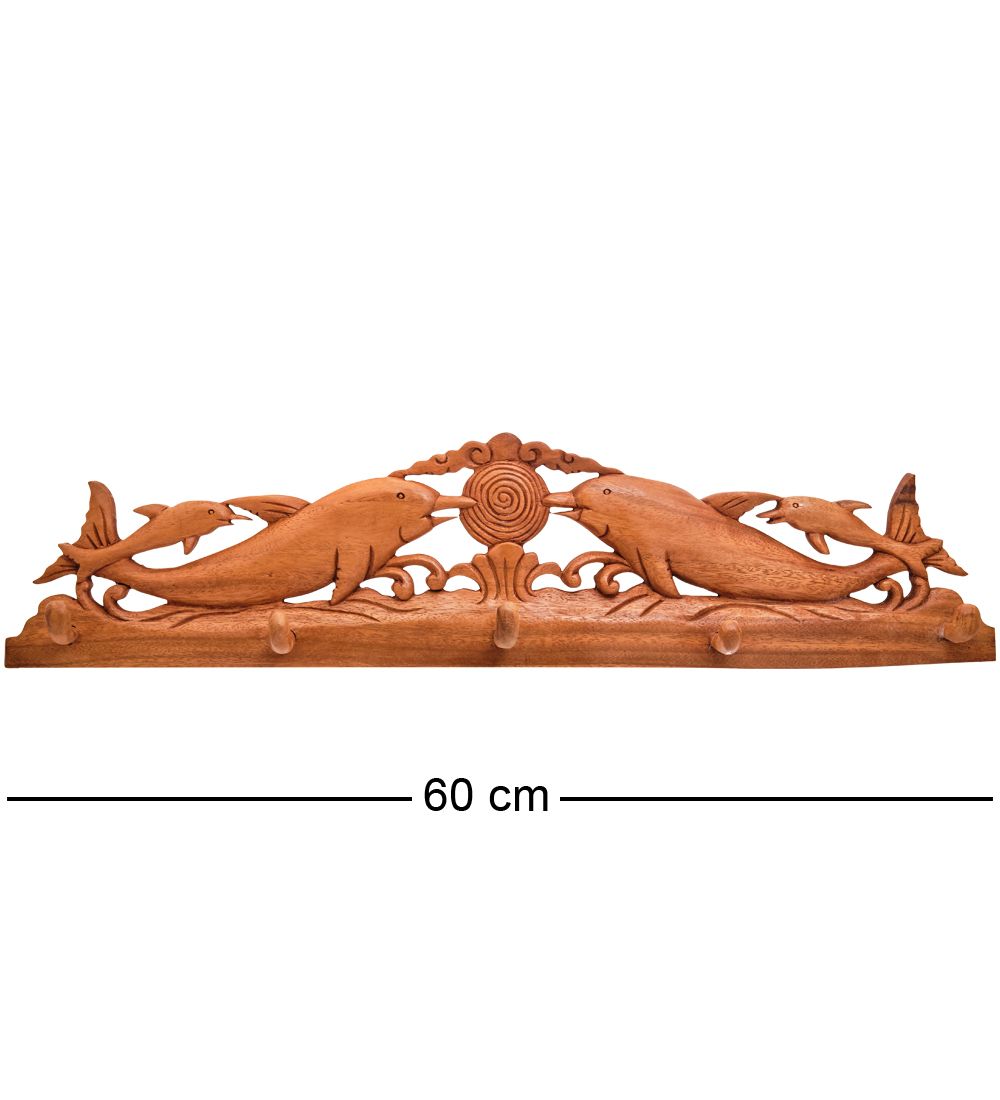Decor and Gift 17-121 Панно-вешалка «Пара дельфинов» (суар, о.Бали)