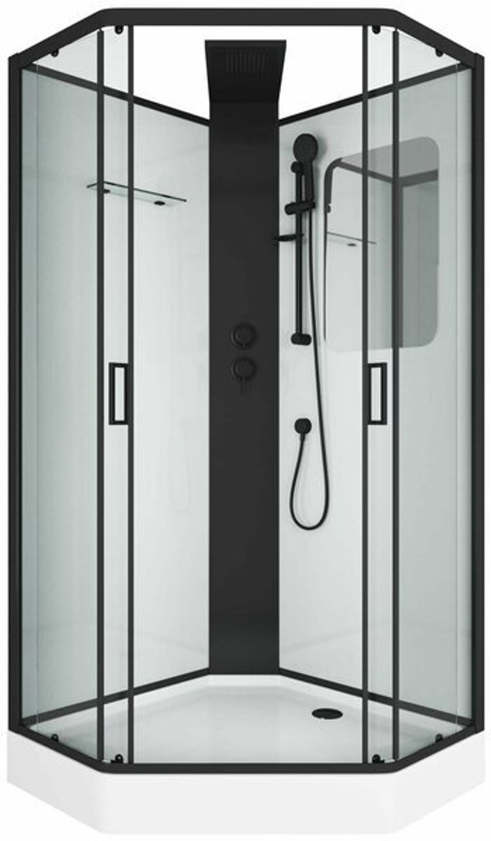 Душевая кабина Grossman Elegans GR251D (90х90х217) дверь раздвижная,5 мест