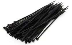 Стяжки пластиковые, 200 х 2,5 мм, нейлоновые черные, 100 шт