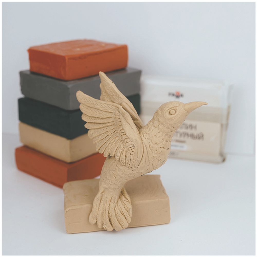 Пластилин скульптурный Гамма "Студия", серый, мягкий, 1кг, пакет