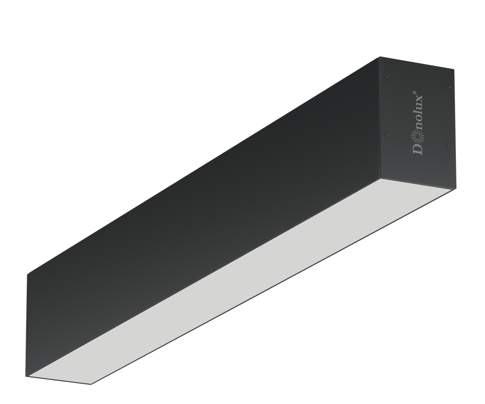 Накладной светодиодный светильник,  57.6 Ватт, 3960Lm,  3000К,  IIP20,  50х73х1000 мм,  черный