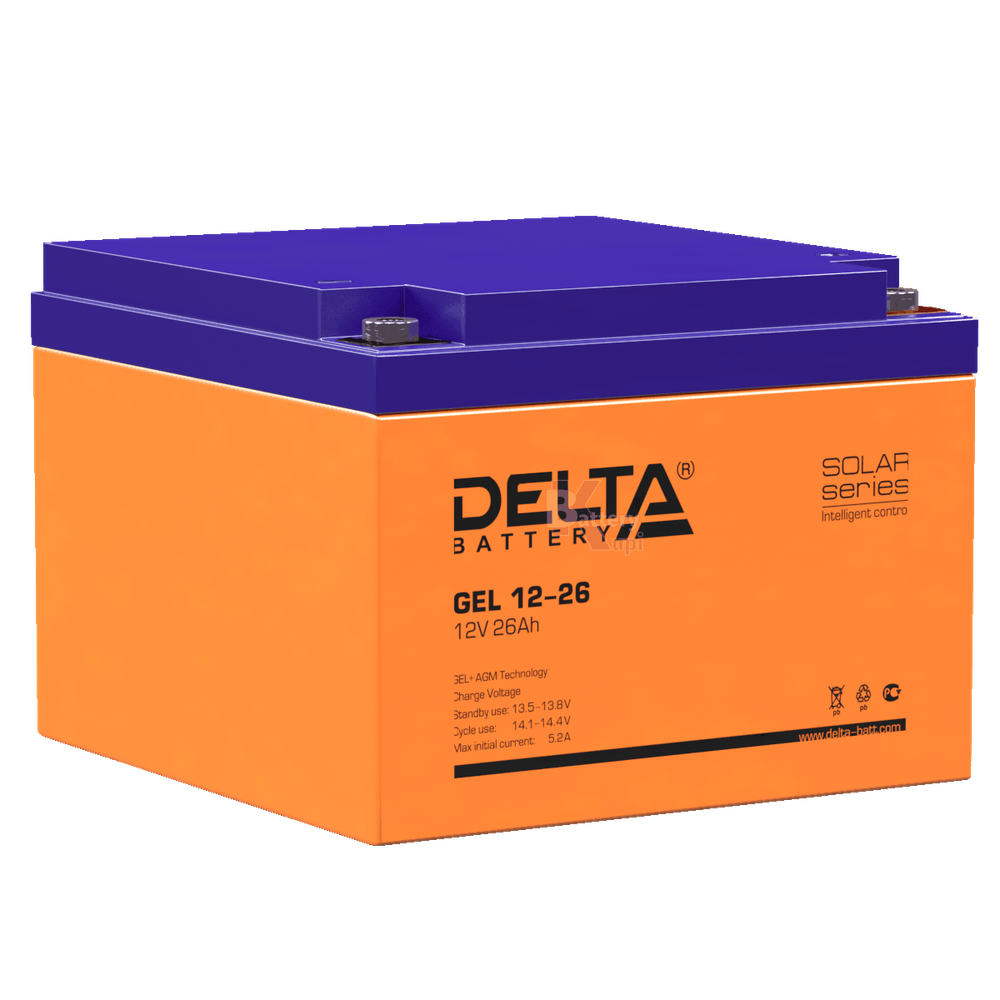 Аккумулятор Delta GEL 12-26 (AGM+GEL)