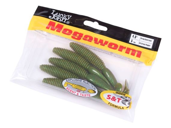 Виброхвосты съедобные LJ Pro Series MegaWorm 4,0in (10,16 см), цв. S67, 5 шт.