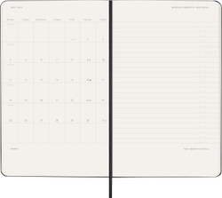 Еженедельник Moleskine PRO Weekly Vertical (DHB12PRO3) 13х21см твердая обложка черный