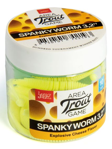 Слаги съедобные LJ Pro Series SPANKY WORM 3,2in (8 см), цв. S88, 10 шт.