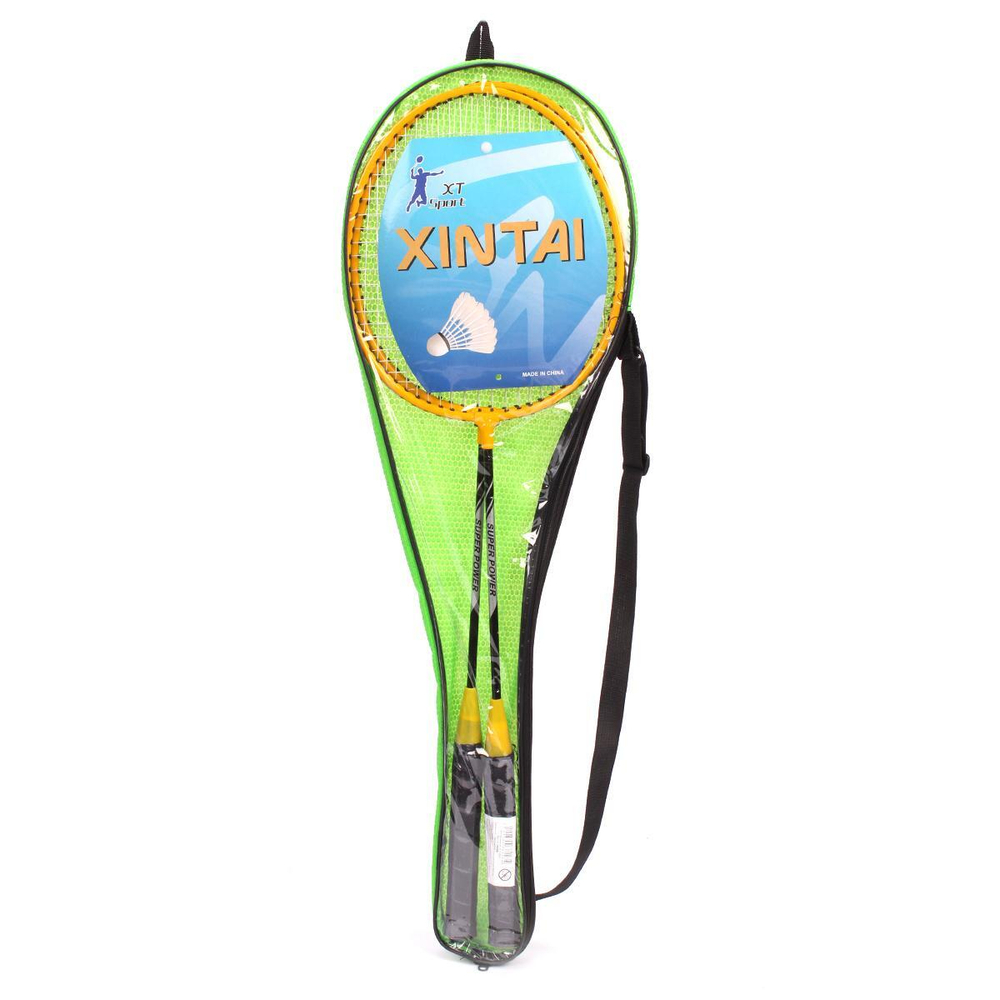 Бадминтон 2 ракетки в прозрачном чехле 66х2 см, 2 цвета, с-30258