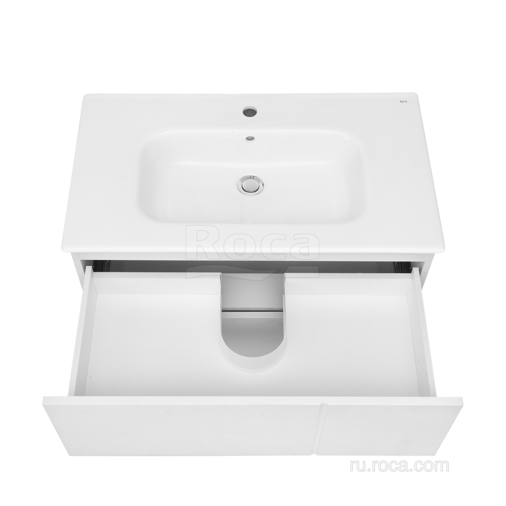 Тумба под раковину Roca Luna 80 2 ящика белый ZRU9307765
