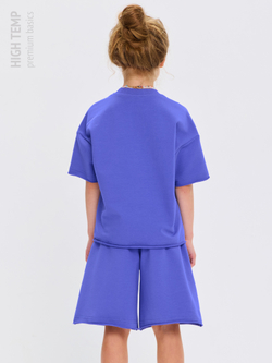 Костюм оверсайз с футболкой и шортами