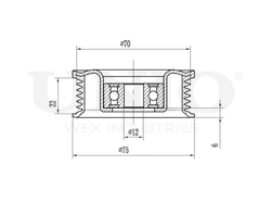 Ролик направляющий приводного ремня UNIO TNS-10123