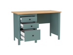 Стол письменный САГА 120х56 в76.3 тёмно-бирюзовый/ясень