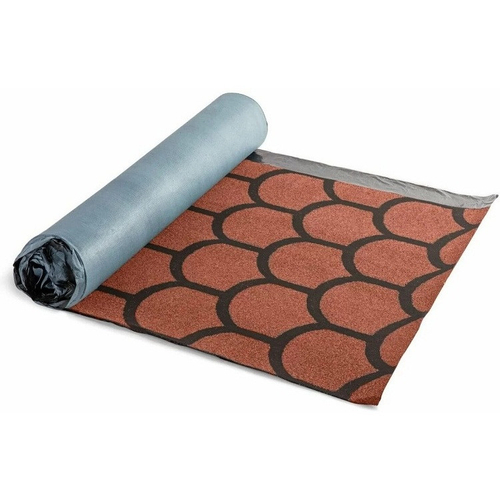 Рулонная черепица Технониколь Architect Бобровый хвост красная 8х1 м