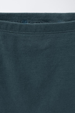 ZARA КОМПЛЕКТ ИЗ БОДИ И ЛЕГГИНСОВ С ВЫШИВКОЙ "ОВЕЧКА", НЕФТЯНОЙ