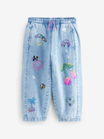 Джинсы с вышивкой для девочки Next E29-129, Голубой