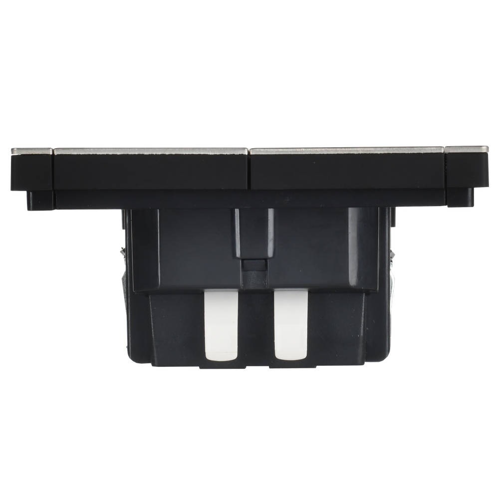 FORTE&PIANO Выключатель 2-клавишный с индикацией 10А FP706M металл никель IEK