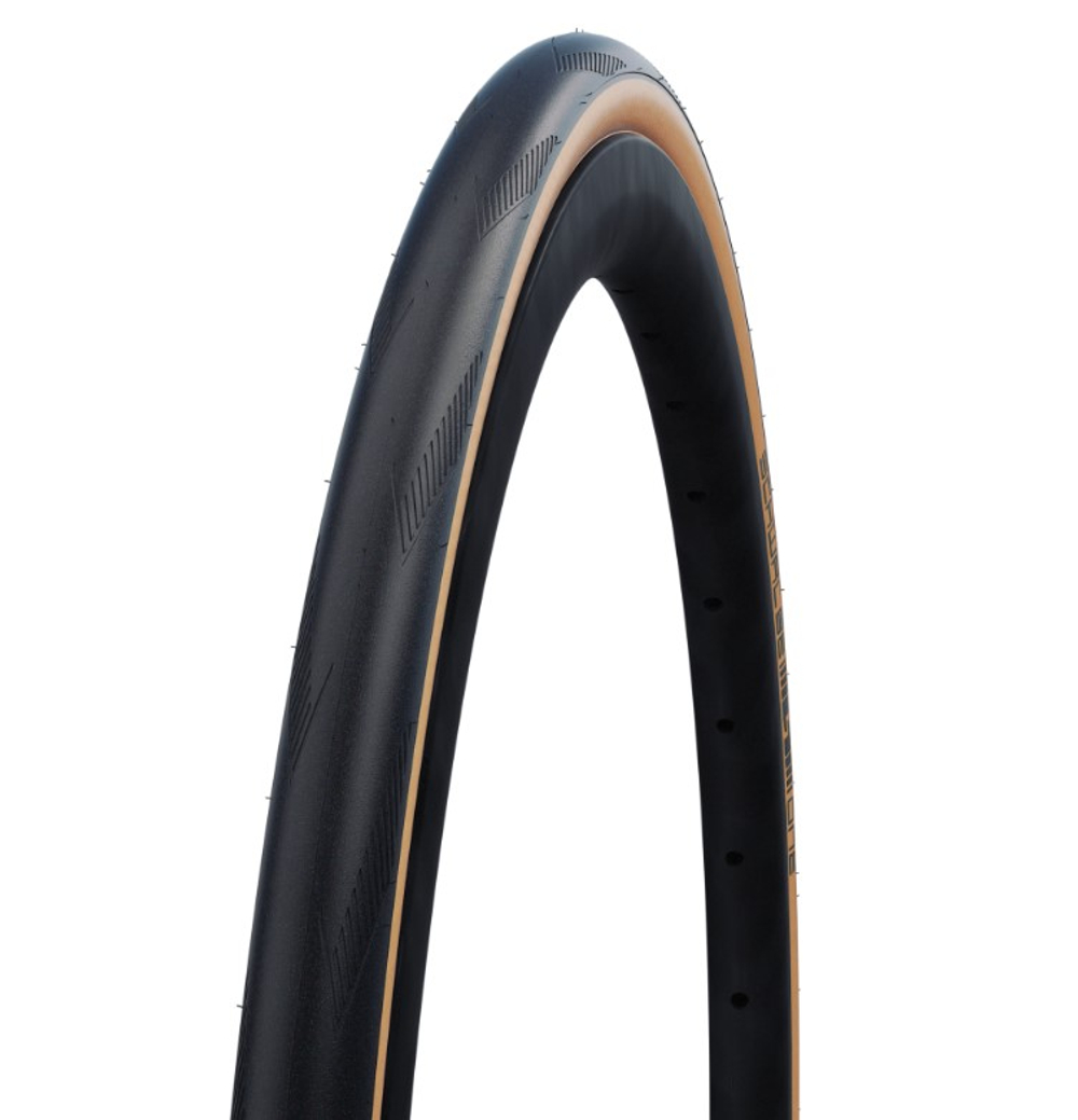 Покрышка 700x28C (28-622) 05-11654214 ONE Perf, RaceGuard, ADDIX TUBE TYPE (кевлар/складная) HS462A B/BR-SK (коричневая боковина) 265гр SCHWALBE