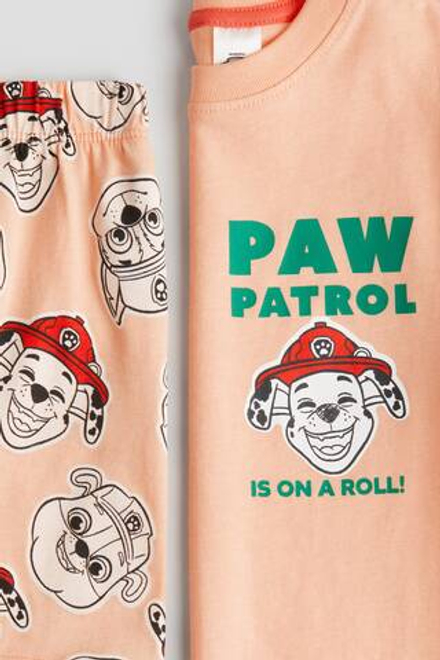 H&M Пижамный комплект с принтом, оранжевый