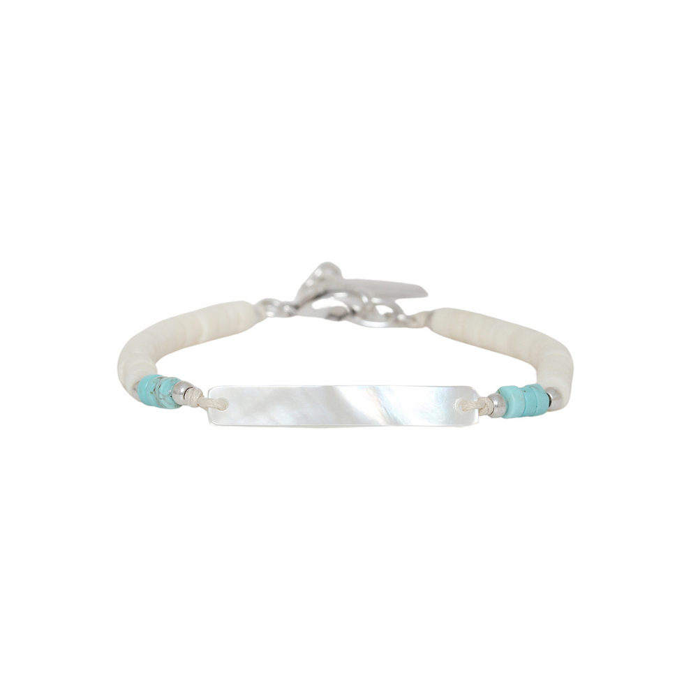 Браслет Nature Bijoux, Milos, с перламутром, окрашенным говлитом и костью, NB26.1-13-44520 (белый)