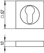 Накладка под цилиндр ET.K.KM52 (ET KM) AB/GP-7 бронза/золото