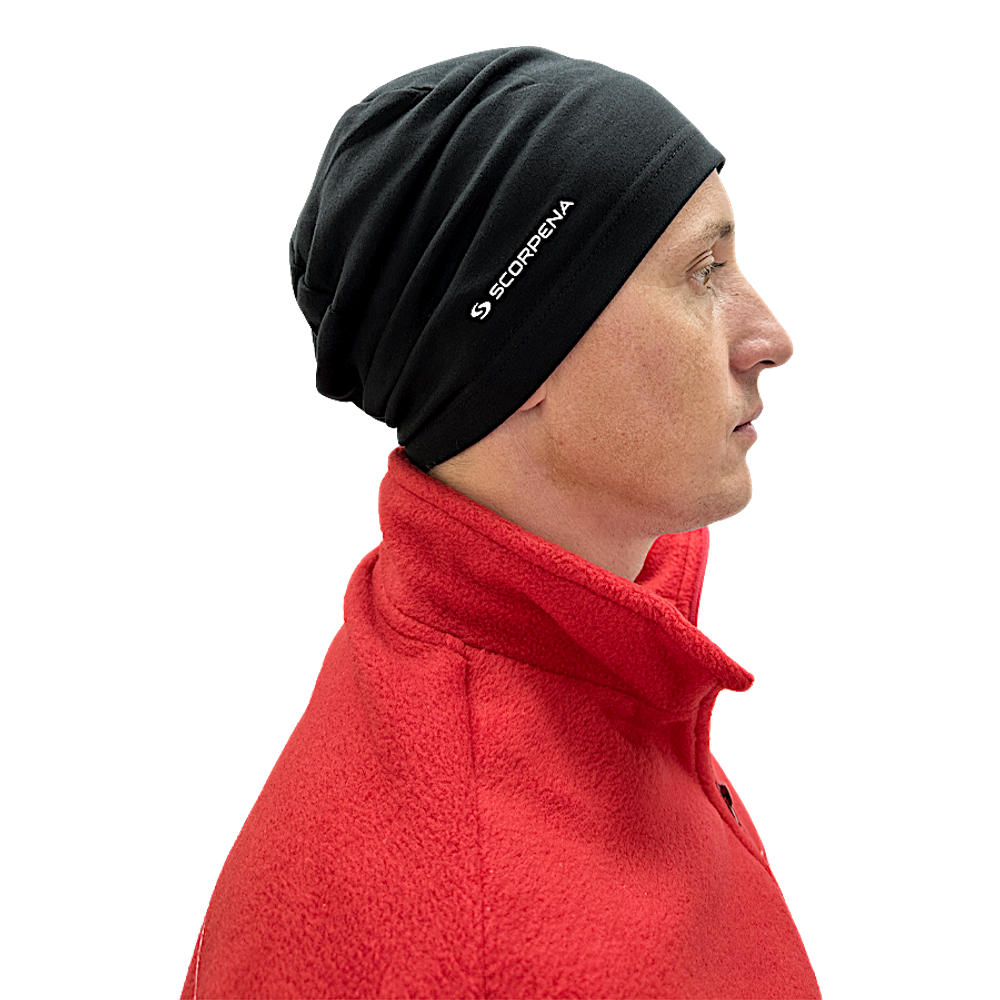 Шапка Scorpena Collection спортивная тонкая Чёрная