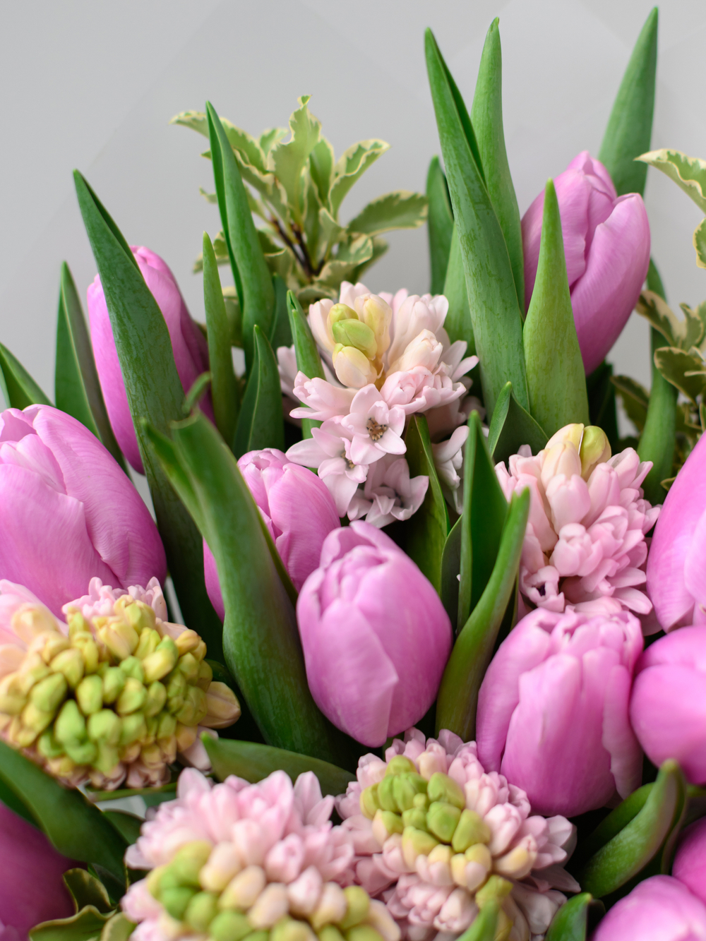 Дуо букет Гиацинты и Тюльпаны