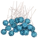 Шпильки для волос 20шт «Шамбала», цвет серебро, цвет декора микс, 6,3см