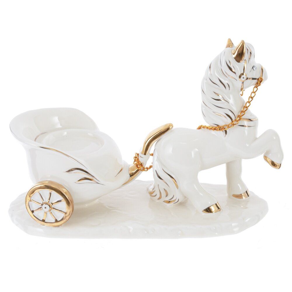 GAEM Фигурка декоративная "Лошадка" с подсвечником, D свечи 3,5 см, L16,5 W7 H12 см