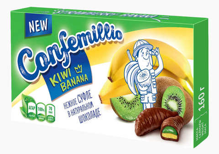 Конфеты "Confemillio" 160г. Банан и киви Красный пищевик