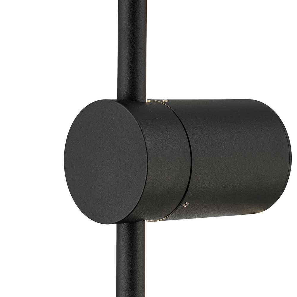 Настенный светодиодный светильник 12Вт, 970лм, 4500K, Ra>80, металл/силикон, чёрный