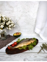 Поднос деревянный овальный