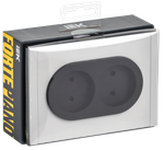 FORTE&PIANO Розетка 2-местная без заземления с защитными шторками безвинтовое крепление 10А FP225M металл белый IEK