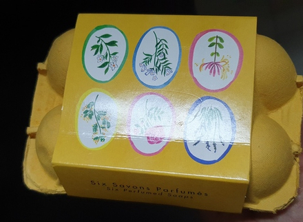 УЦЕНКА !!! Набор мыла в форме яиц жёлтого цвета 6 шт*50гр