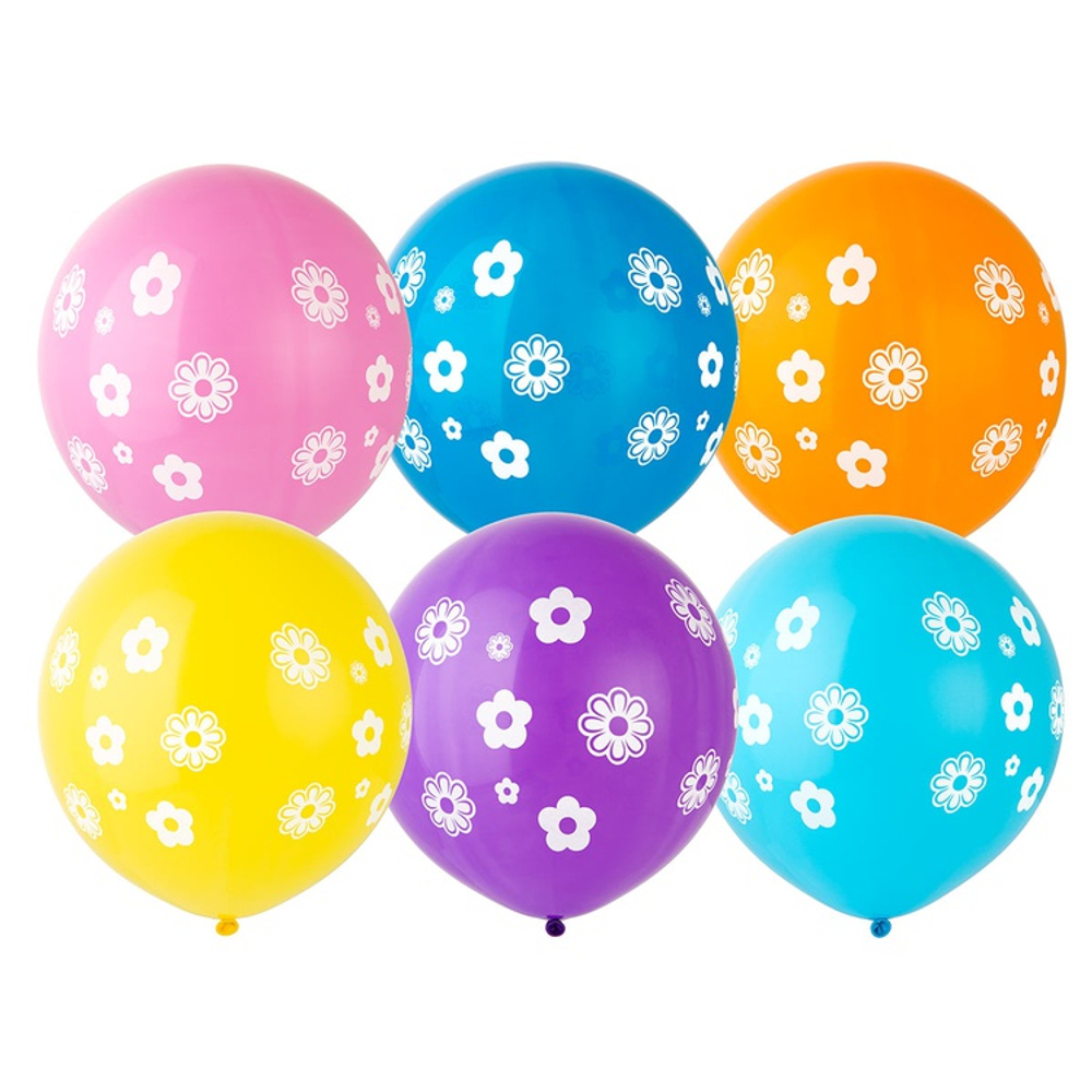 Шар латексный 45см Цветы (Ассорти)