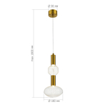 SL6117.223.02 Светильник подвесной ST-Luce Латунь/Золотой, Прозрачный LED 2*3W 3000K TACCHE