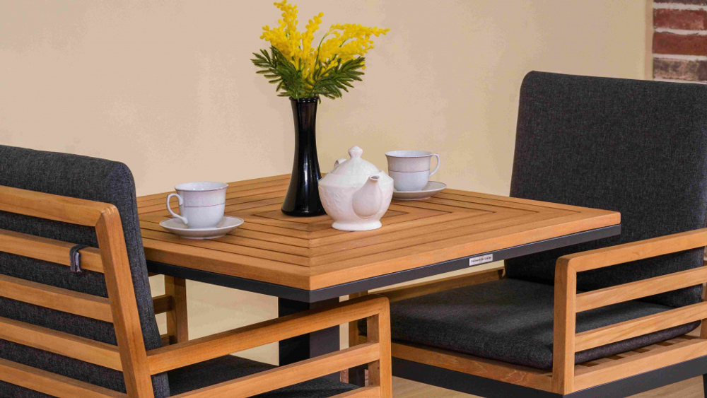 Стол обеденный Ideal Patio ЭГМОНТ из тика 80x80 резервный дубль