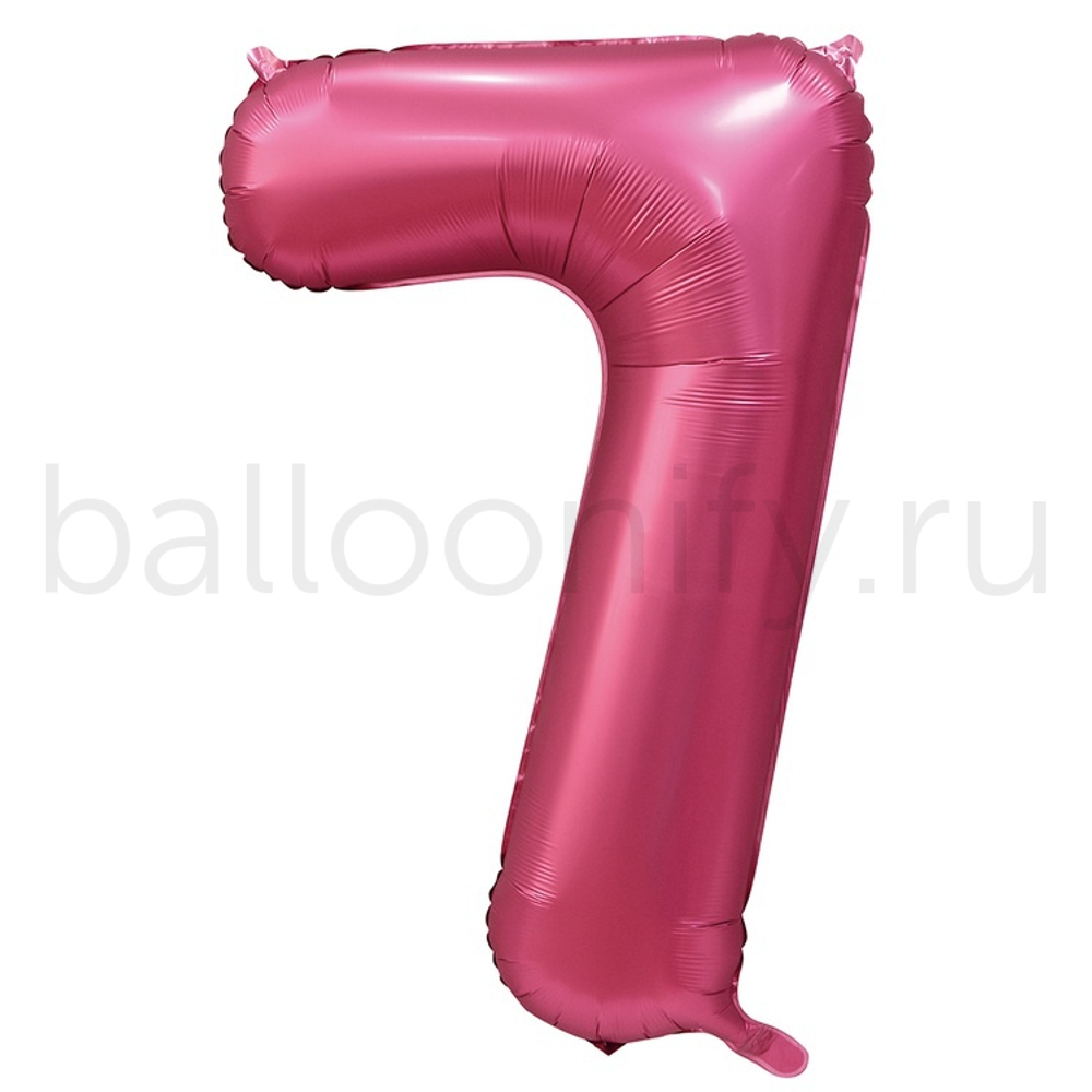 Шар ЦИФРА 7 Сатин Pomegranate 40" 102 см