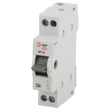 Выключатель-разъединитель трехпозиционный ВРТ-63 ЭРА PRO VRT63-1-25 1Р 25А