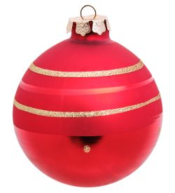 Элита НФШ-1032/1 Ел. украшение Шар «Золотая полоса» 100 мм