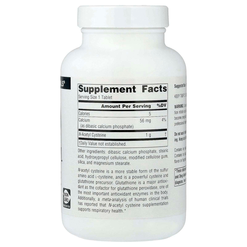 Source Naturals, N-ацетилцистеин, 1000 мг, 120 таблеток