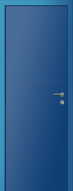 Дверь влагостойкая пластиковая KAPELLI multicolor Ф4Г RAL 5010 Синий + коробка