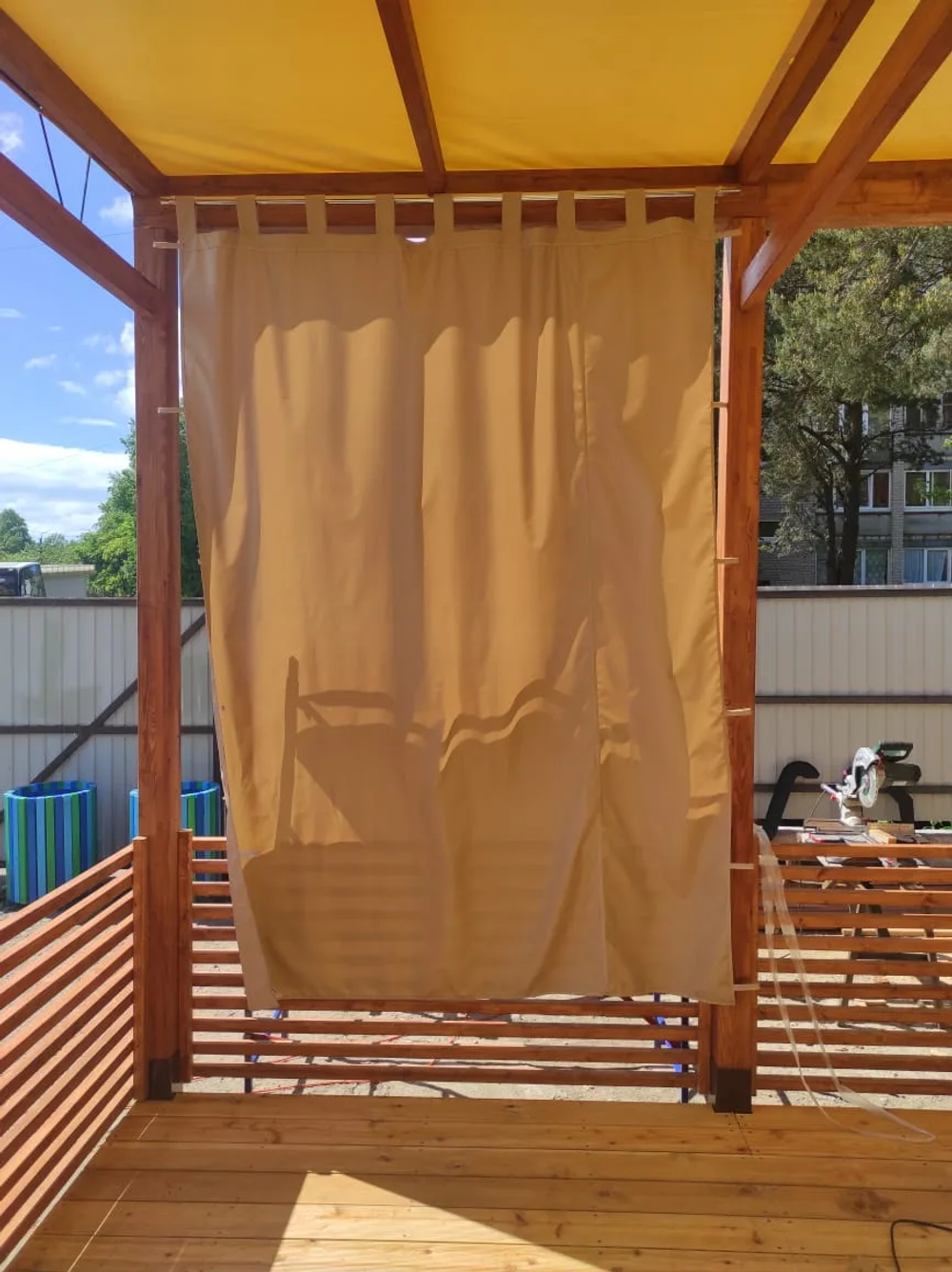 Штора уличная. Пергола для навеса