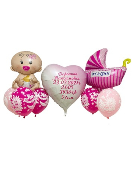 Воздушный сет на выписку девочки