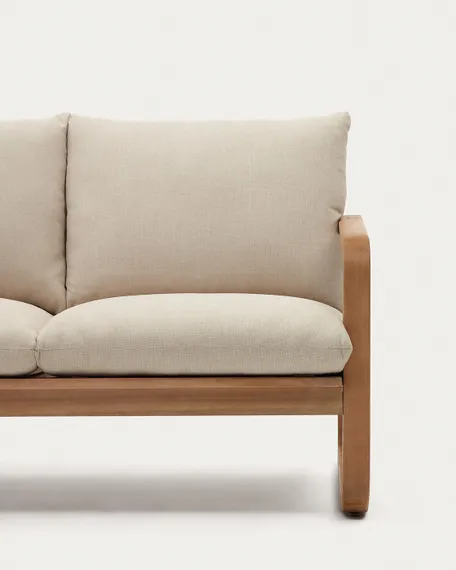 Уличный двухместный диван Sacaleta из массива эвкалипта